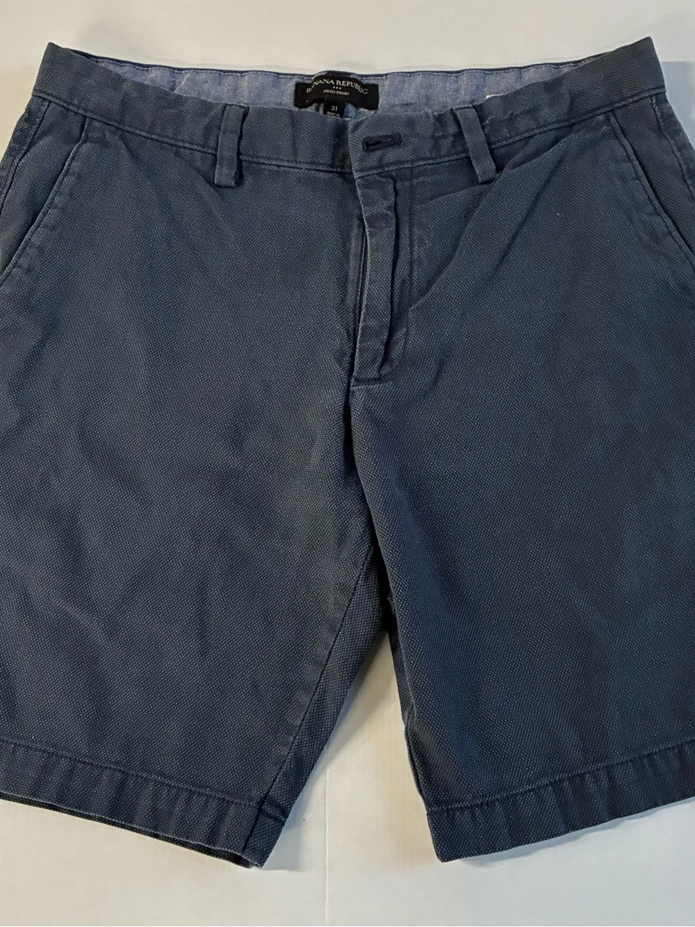 Banana Republic Men's Dark Blue Flat-Front Shorts